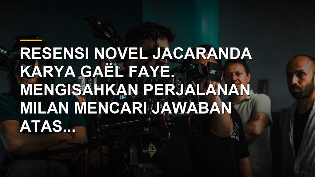 Sampul novel Jacaranda karya Gaël Faye yang mengisahkan genosida Rwanda