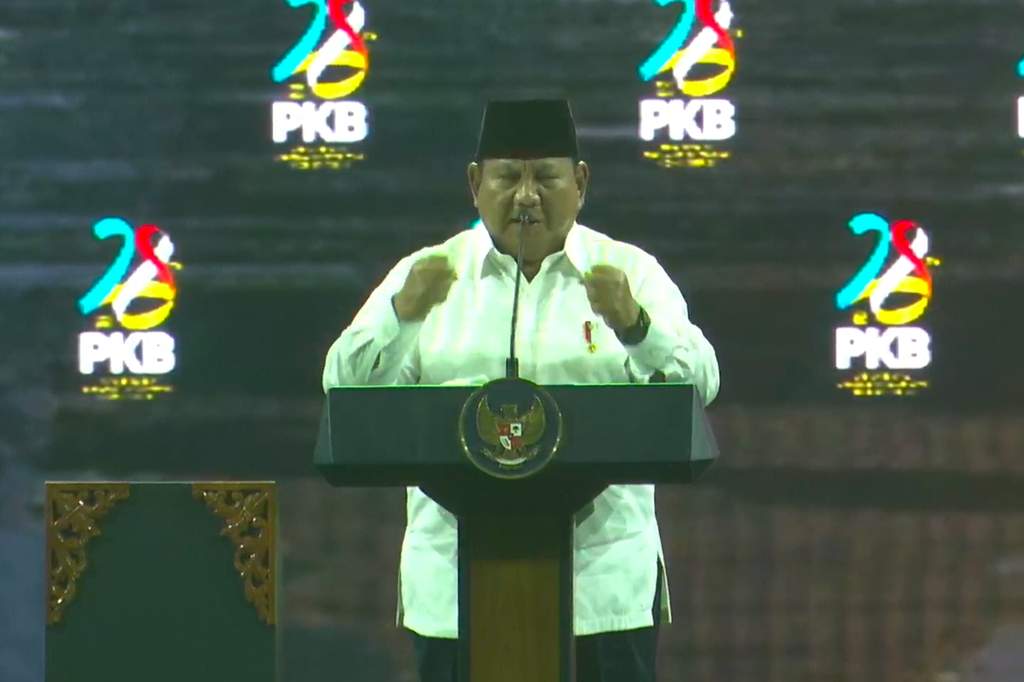 Presiden Prabowo Subianto menghadiri perayaan Harlah PKB di Jakarta