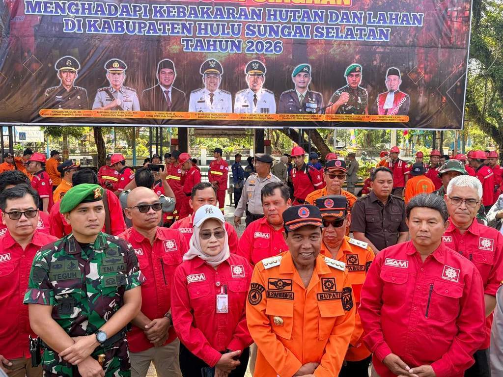 Apel Kesiapsiagaan Karhutla Kabupaten Hulu Sungai Selatan 2026 bersama PT SAM