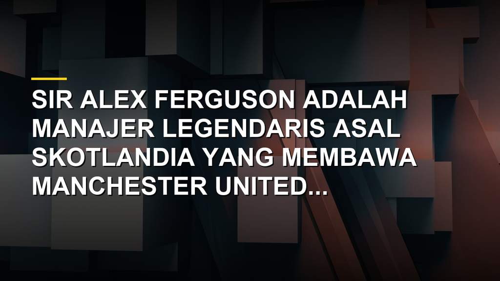 Sir Alex Ferguson mengenakan jas dan dasi merah khas Manchester United di pinggir lapangan Old Trafford