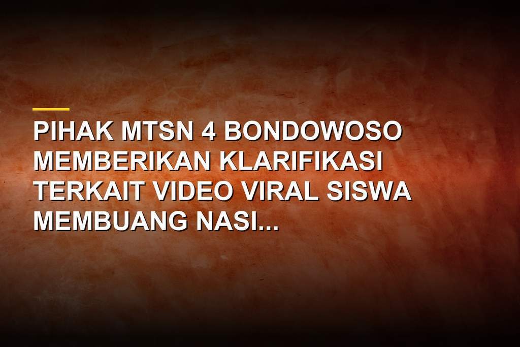 Siswa MTsN 4 Bondowoso membuang sisa nasi Makan Bergizi Gratis MBG