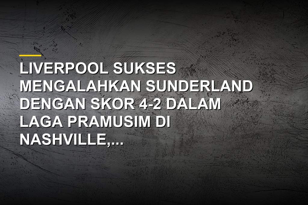 Dominik Szoboszlai merayakan gol untuk Liverpool saat melawan Sunderland di Nashville