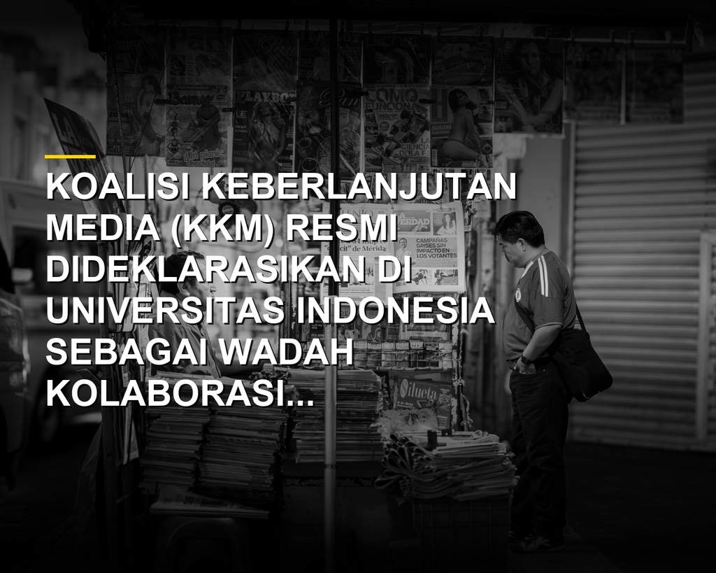 Suasana deklarasi Koalisi Keberlanjutan Media di Universitas Indonesia, para pemangku kepentingan jurnalisme berkumpul dalam satu wadah