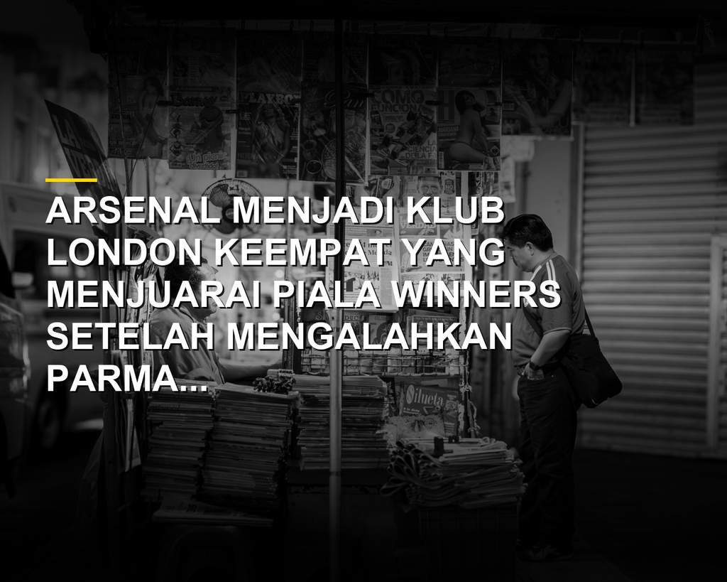 Suasana final Piala Winners 1994 Arsenal vs Parma di Parken Stadium Copenhagen