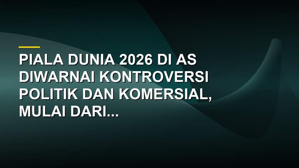 Suasana pertandingan Piala Dunia 2026 dengan bendera AS dan pemain di lapangan