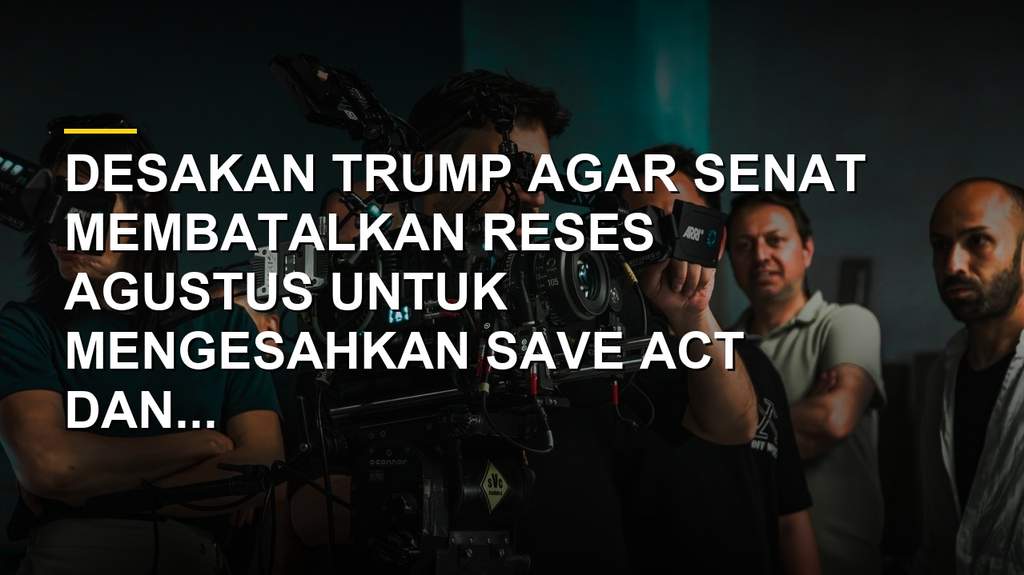Suasana ruang sidang Senat AS dengan para senator Partai Republik yang sedang berdiskusi di tengah tekanan dari Presiden Trump