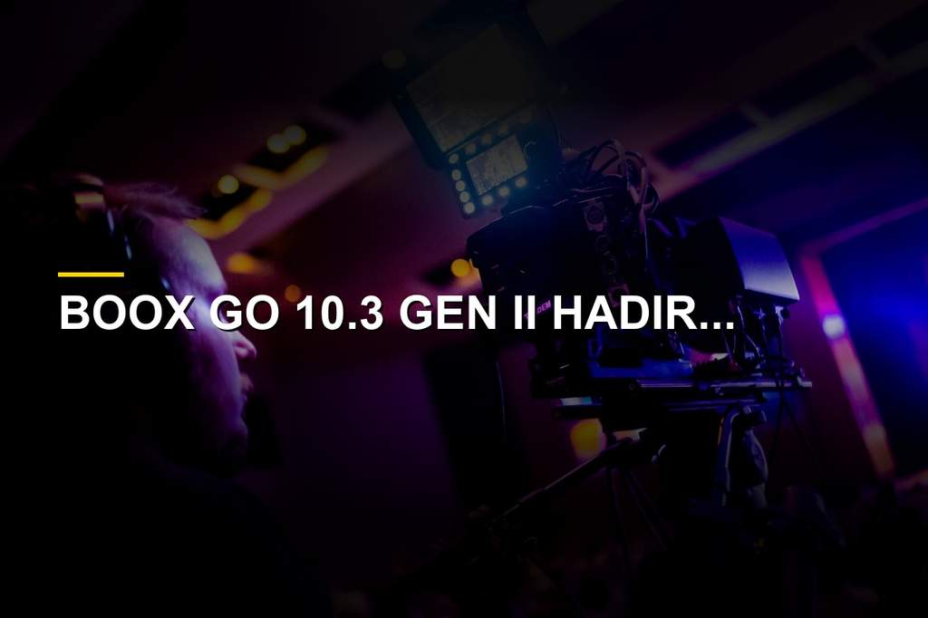 Tablet Boox Go 10.3 Gen II dengan stylus dan layar e-paper yang menyala