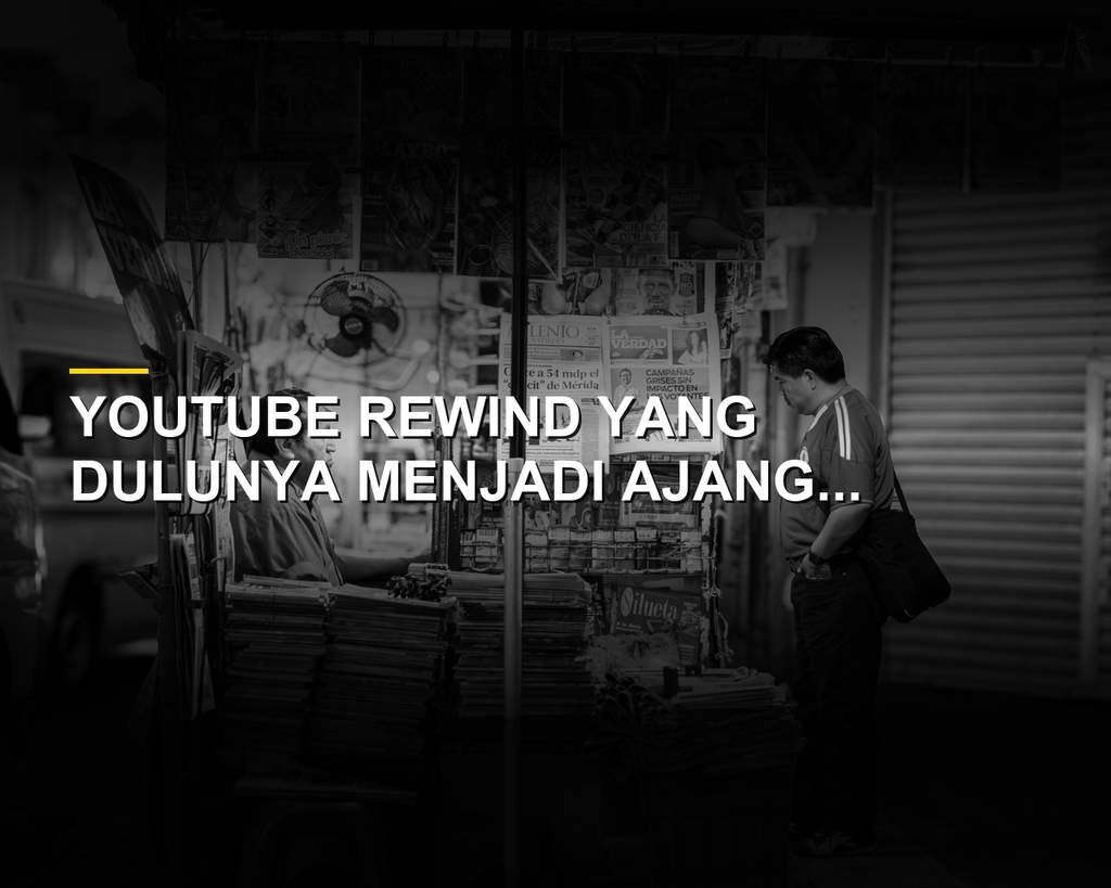 Tampilan layar YouTube Rewind yang merekam sejarah tren dan kreator konten global