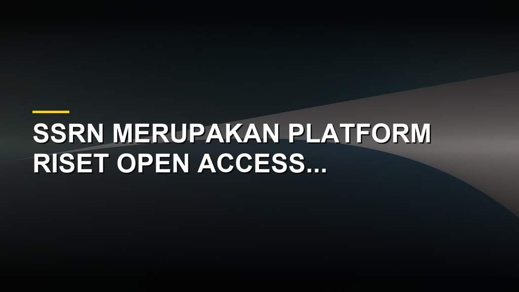 Tampilan platform riset SSRN untuk berbagi preprint ilmiah