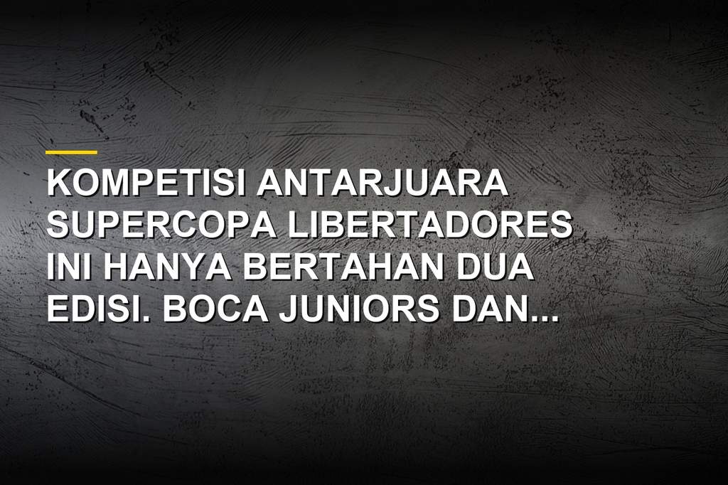 Trofi Copa Master de Supercopa yang hanya digelar dua edisi pada 1992 dan 1995