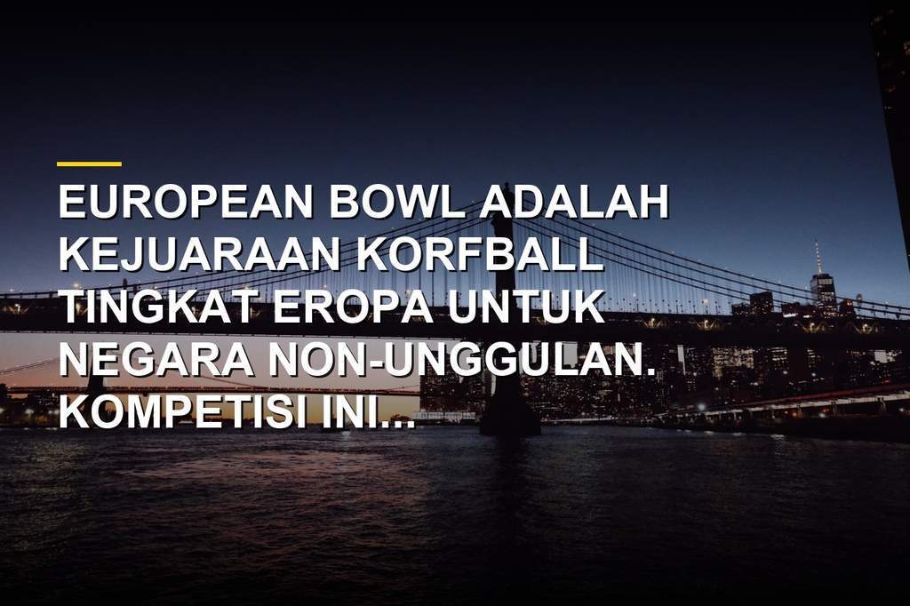 Trofi European Bowl Korfball untuk juara kompetisi korfball Eropa