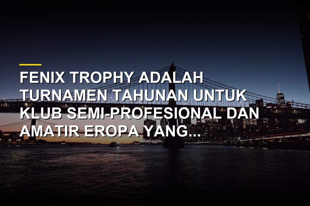 Trofi FENIX Trophy kompetisi sepak bola semi-profesional Eropa