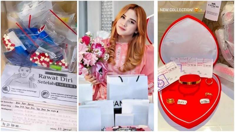 Viral menantu DPRD Lamteng flexing pamer emas dan oplas