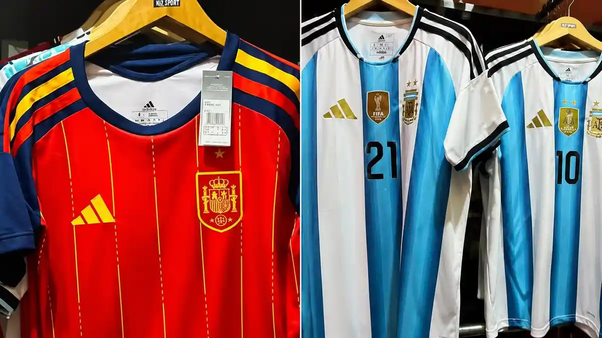 Selebrasi pemain Spanyol usai menjuarai Piala Dunia 2026 mengalahkan Argentina di Stadion MetLife