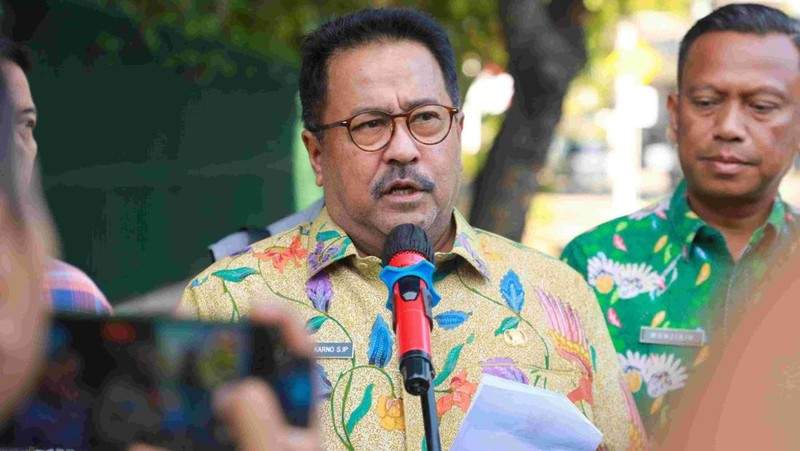 Wakil Gubernur DKI Jakarta Rano Karno saat membahas kendala dan pembangunan kawasan JIS