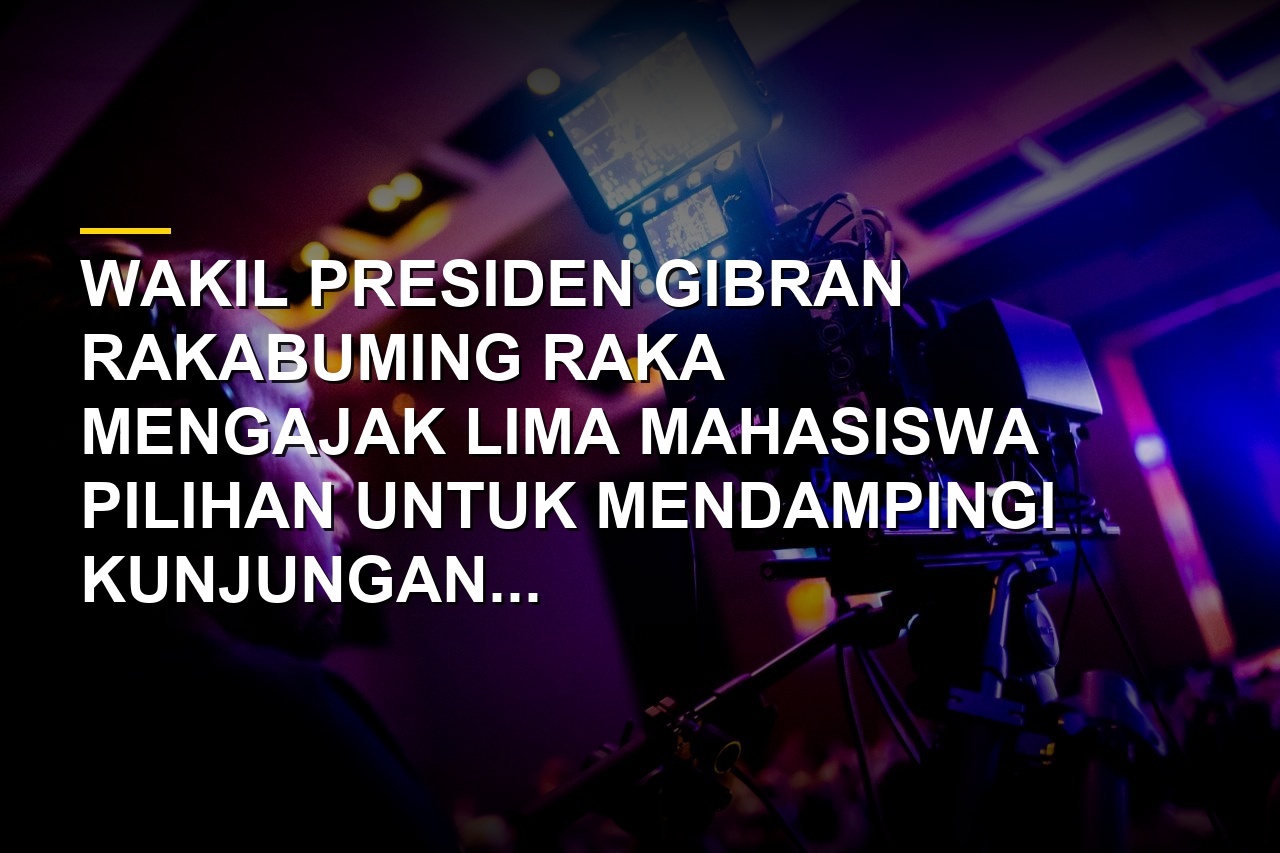 Wakil Presiden Gibran Rakabuming Raka kunjungan kerja ke NTT hingga Papua mengajak lima mahasiswa