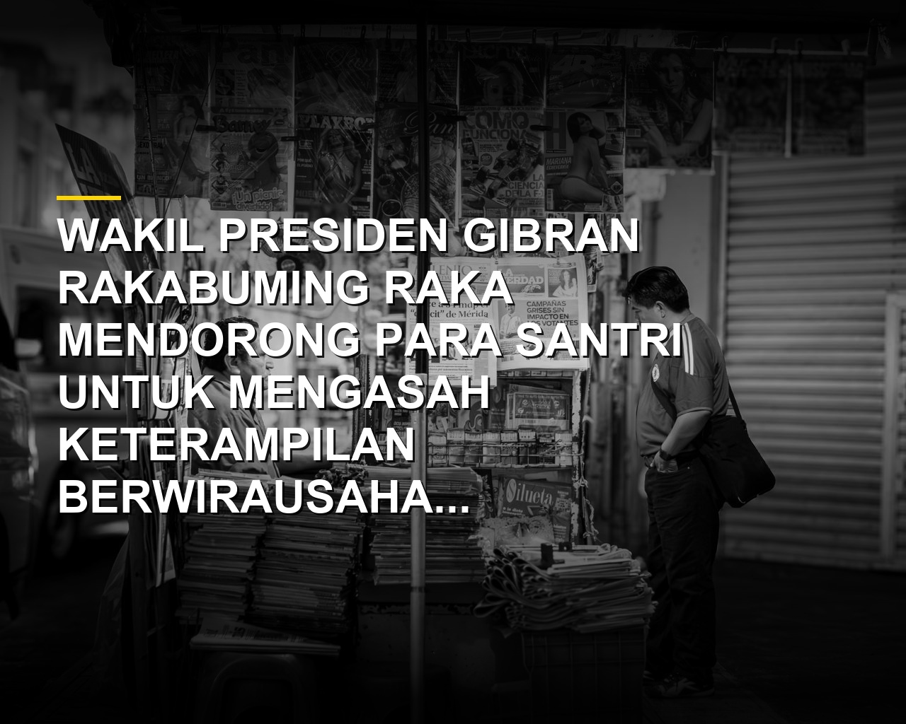 Wakil Presiden Gibran Rakabuming Raka mengajak santri berwirausaha menghadapi bonus demografi