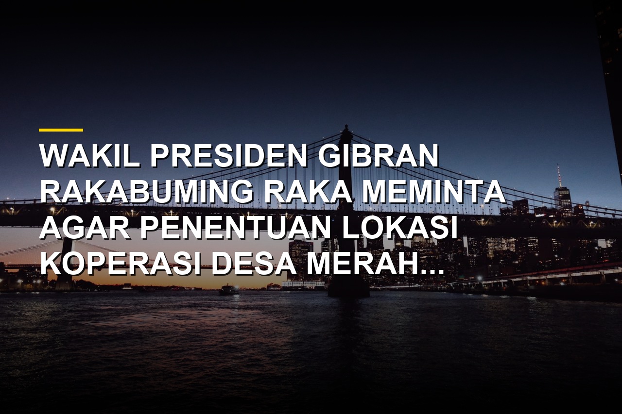 Wakil Presiden Gibran Rakabuming Raka meninjau lokasi pembangunan Koperasi Desa Merah Putih di Ende.