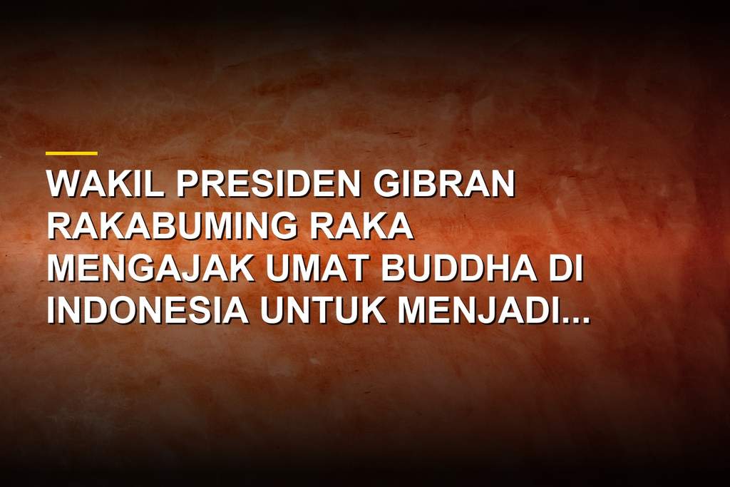 Wakil Presiden Gibran Rakabuming Raka pada perayaan Hari Waisak di Candi Borobudur