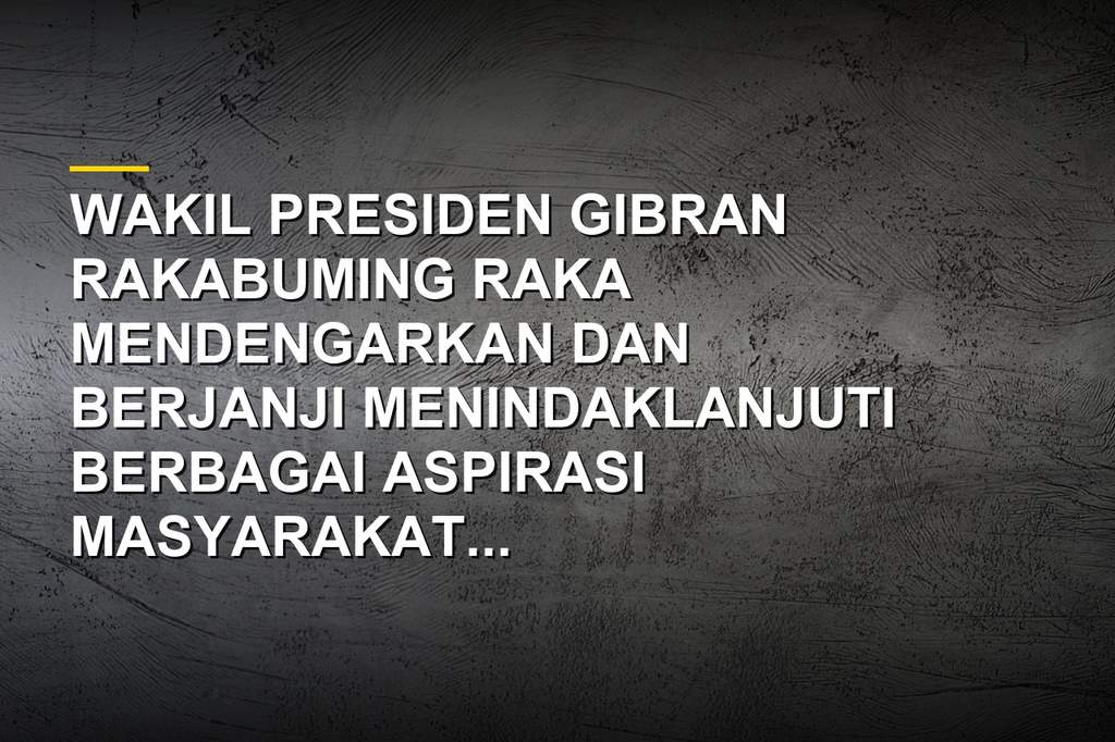 Wakil Presiden Gibran Rakabuming Raka saat melakukan kunjungan kerja di Kabupaten Trenggalek