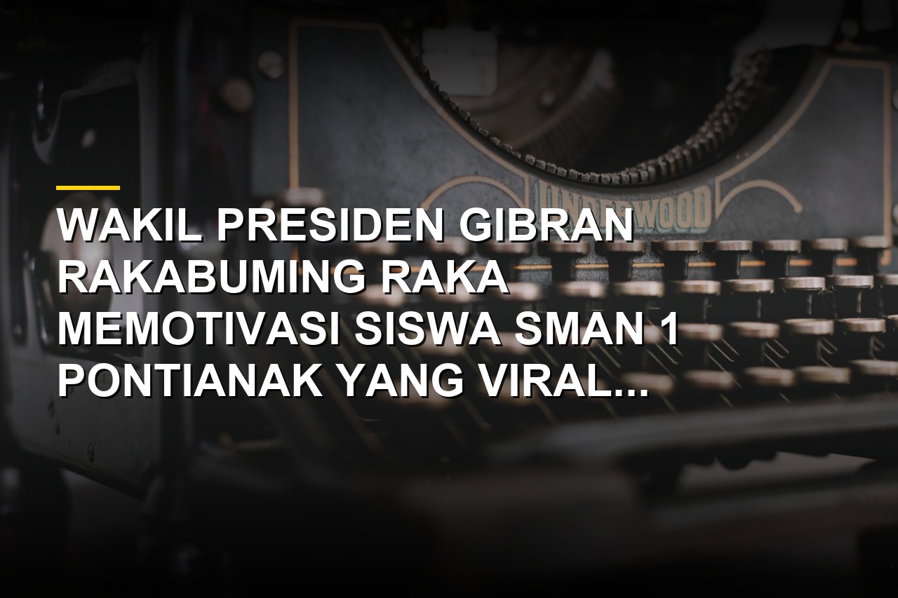 Wakil Presiden Gibran Rakabuming Raka saat menerima peserta LCC Empat Pilar SMAN 1 Pontianak