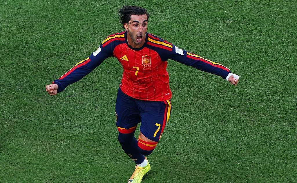 Pemain Timnas Spanyol merayakan gol Ferran Torres di Final Piala Dunia 2026