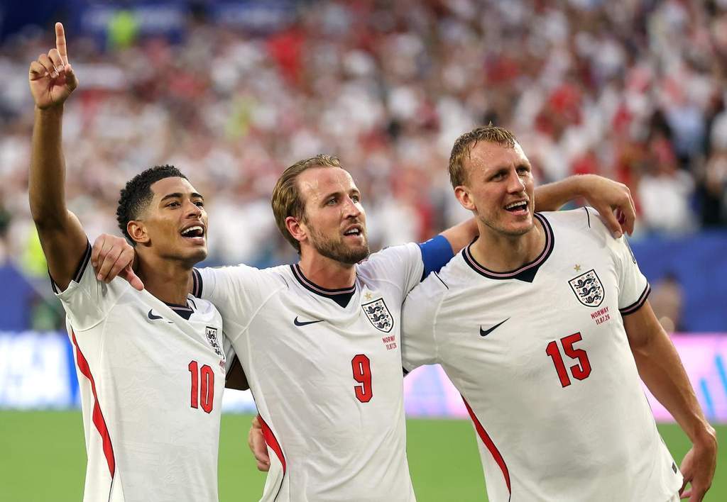 Selebrasi Jude Bellingham setelah mencetak gol kemenangan England melawan Norway di Piala Dunia 2026