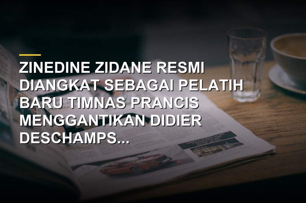 Zinedine Zidane pelatih baru Timnas Prancis